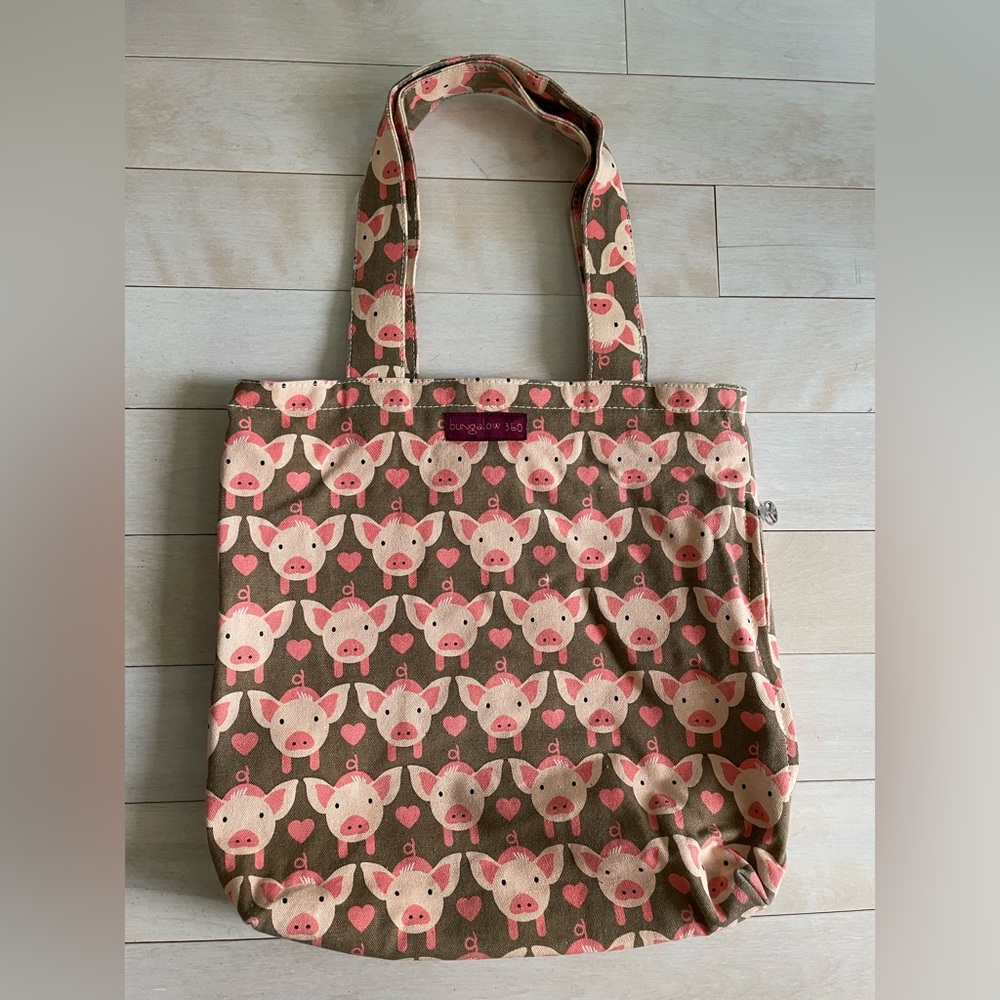 Pig Print Tote Bag